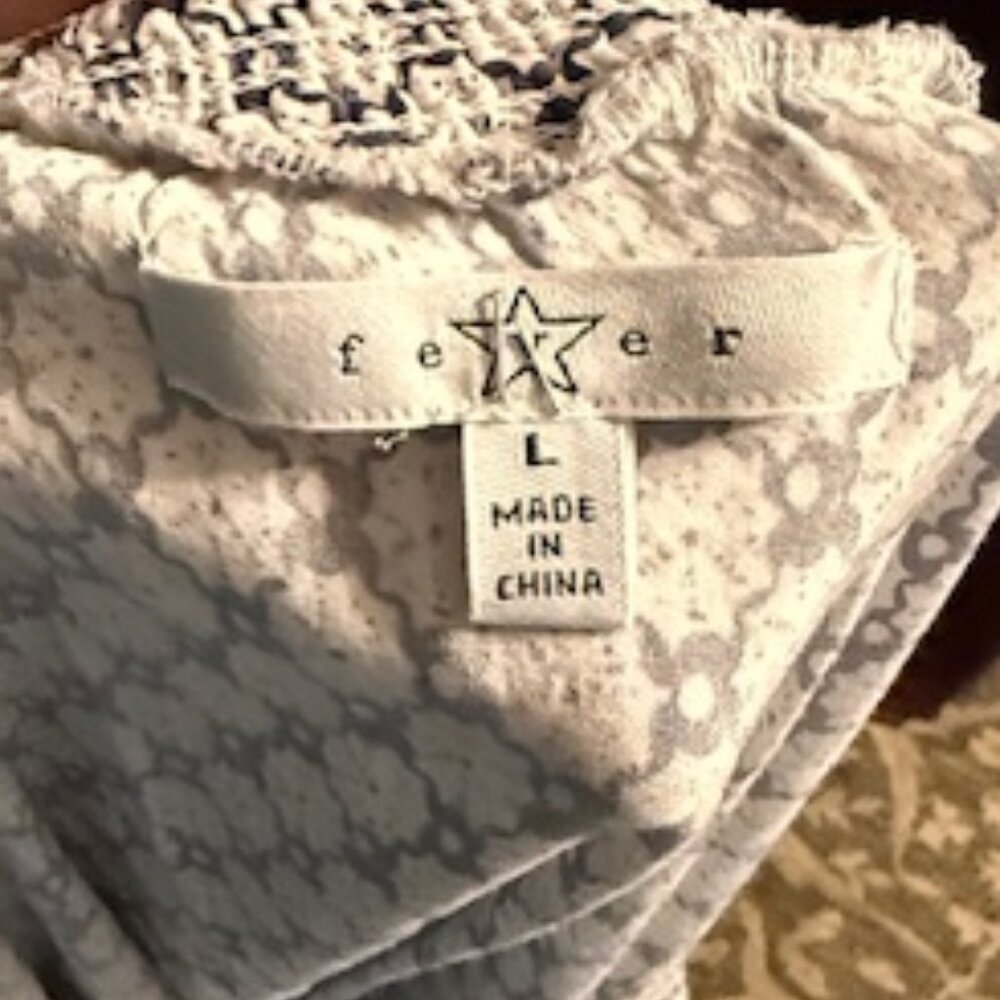 FEVER Peasant Blouse Size L - Picture 4 of 4